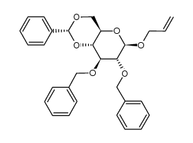 allyl 2,3-di-O-benzyl-4,6-O-benzylidene-β-D-glucopyranoside Structure