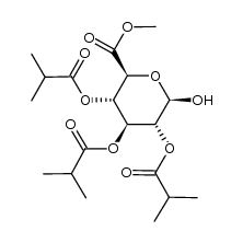 methyl 2,3,4-tri-O-isobutyryl-β-D-glucopyranuronate结构式