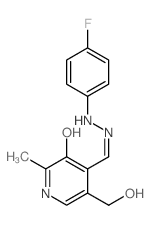 4-Pyridinecarboxaldehyde,3-hydroxy-5-(hydroxymethyl)-2-methyl-,2-(4-fluorophenyl)hydrazone structure