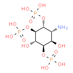 3-amino-3-deoxy-myo-inositol 1,4,5-trisphosphate结构式