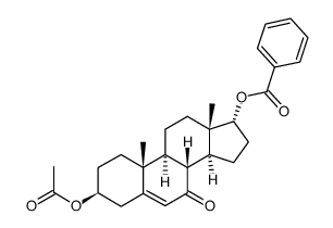 3β-acetoxy-17α-benzoyloxyandrost-5-en-7-one Structure