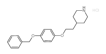 4-{2-[4-(Benzyloxy)phenoxy]ethyl}piperidine hydrochloride结构式