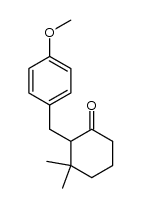 2-(p-methoxybenzyl)-3,3-dimethylcyclohexanone结构式