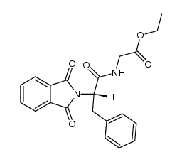 N-(N,N-phthaloyl-L-phenylalanyl)-glycine ethyl ester Structure