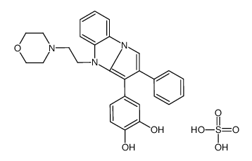 4-[4-(2-morpholin-4-ylethyl)-2-phenylpyrrolo[1,2-a]benzimidazol-3-yl]benzene-1,2-diol,sulfuric acid Structure