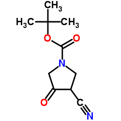 tert-Butyl 3-cyano-4-oxopyrrolidine-1-carboxylate Structure