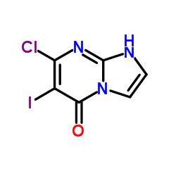 7-Chloro-6-iodoimidazo[1,2-a]pyrimidin-5(1H)-one Structure