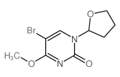 5-bromo-4-methoxy-1-(oxolan-2-yl)pyrimidin-2-one结构式