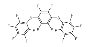 2,3,5,6-tetrafluoro-1,4-bis(pentafluorophenylsulfanyl)benzene结构式