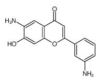 4H-1-Benzopyran-4-one,6-amino-2-(3-aminophenyl)-7-hydroxy-(9CI)结构式