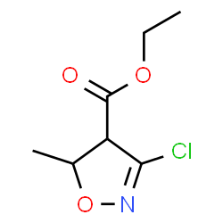 4-Isoxazolecarboxylicacid,3-chloro-4,5-dihydro-5-methyl-,ethylester(9CI) structure