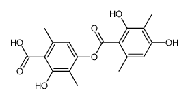 4-(2,4-dihydroxy-3,6-dimethylbenzoyloxy)-2-hydroxy-3,6-dimethylbenzoic acid结构式