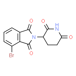 4-溴-2-(2,6-二氧代哌啶-3-基)异吲哚啉-1,3-二酮结构式