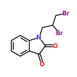 1-(2,3-Dibromopropyl)-1H-indole-2,3-dione Structure