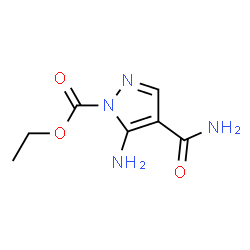 1H-Pyrazole-1-carboxylicacid,5-amino-4-(aminocarbonyl)-,ethylester(9CI) structure