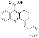 4-BENZYLIDENE-1,2,3,4-TETRAHYDRO-ACRIDINE-9-CARBOXYLIC ACID结构式