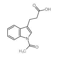1H-Indole-3-propanoicacid, 1-acetyl-结构式