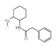 chloro-[2-[(2-phenylacetyl)amino]cyclohexyl]mercury Structure