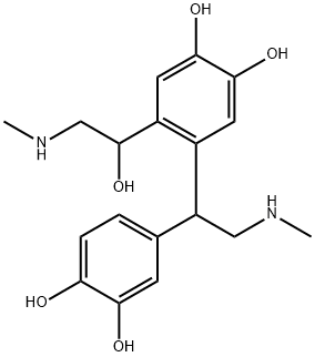 2-[3,4-Dihydroxy-α-[(methylamino)methyl]benzyl]-4,5-dihydroxy-α-[(methylamino)methyl]benzyl alcohol结构式