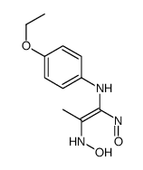 N-[1-(4-ethoxyanilino)-1-nitrosoprop-1-en-2-yl]hydroxylamine结构式