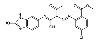 methyl 4-chloro-2-[[1-[[(2,3-dihydro-2-oxo-1H-benzimidazol-5-yl)amino]carbonyl]-2-oxopropyl]azo]benzoate Structure