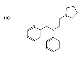 N-(pyridin-2-ylmethyl)-N-(2-pyrrolidin-1-ium-1-ylethyl)aniline,chloride Structure