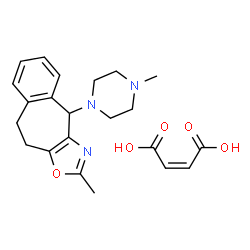 DIHYDROMETHYL-(METHYLPIPERAZINYL)BENZO(56)CYCLOHEPT(1,2-D)OXAZOLE DIFUMARATE结构式