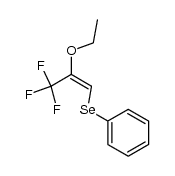 (E)-2-ethoxy-1,1,1-trifluoro-3-(phenylseleno)prop-2-ene结构式