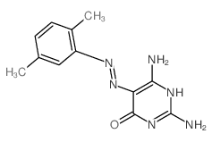 4(3H)-Pyrimidinone, 2,6-diamino-5-[2-(2,5-dimethylphenyl)diazenyl]- Structure