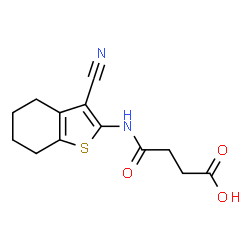 4-[(3-cyano-4,5,6,7-tetrahydro-1-benzothien-2-yl)amino]-4-oxobutanoic acid Structure