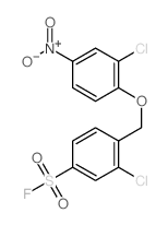 Benzenesulfonyl fluoride,3-chloro-4-[(2-chloro-4-nitrophenoxy)methyl]- structure