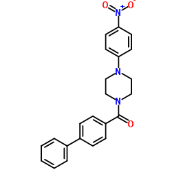 4-Biphenylyl[4-(4-nitrophenyl)-1-piperazinyl]methanone结构式