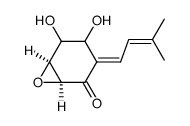 (1S,6β)-4α,5α-Dihydroxy-3-[(E)-3-methyl-2-butenylidene]-7-oxabicyclo[4.1.0]heptan-2-one structure