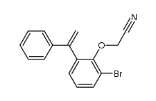 2-(2-bromo-6-(1-phenylvinyl)phenoxy)acetonitrile结构式