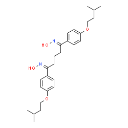 (1Z,5Z)-N,N'-dihydroxy-1,5-bis[4-(3-methylbutoxy)phenyl]pentane-1,5-diimine结构式