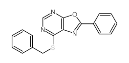 Oxazolo[5,4-d]pyrimidine,2-phenyl-7-[(phenylmethyl)thio]-结构式