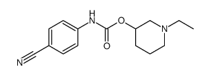 p-Cyanophenylcarbamic acid 1-ethyl-3-piperidinyl ester Structure