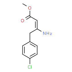 3-AMINO-4-(4-CHLORO-PHENYL)-BUT-2-ENOIC ACID METHYL ESTER结构式