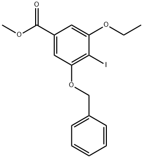 3-benzyloxy-5-ethoxy-4-iodo-benzoic acid methyl ester结构式