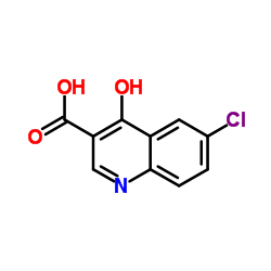 6-Chloro-4-hydroxy-3-quinolinecarboxylic acid Structure
