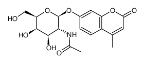 4-Methylumbelliferyl-N-acetyl-beta-D-galactosaminide hydrate structure