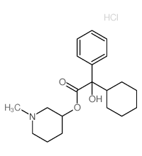 Benzeneacetic acid, .alpha.-cyclohexyl-.alpha.-hydroxy-, 1-methyl-3-piperidinyl ester, hydrochloride Structure