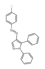 (4-chlorophenyl)-(1,5-diphenylpyrazol-4-yl)diazene Structure