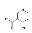 4-hydroxy-1-methylpiperidine-3-carboxylic acid结构式