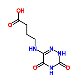 4-[(3,5-Dioxo-2,3,4,5-tetrahydro-1,2,4-triazin-6-yl)amino]butanoic acid结构式