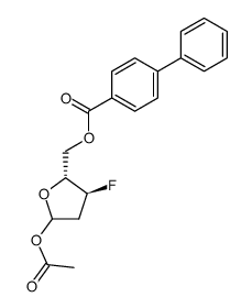 ((2R,3S)-5-acetoxy-3-fluorotetrahydrofuran-2-yl)methyl [1,1'-biphenyl]-4-carboxylate Structure