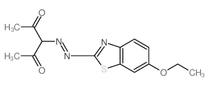 3-((6-Ethoxybenzothiazol-2-yl)azo)-2,4-pentanedione结构式