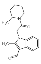 2-methyl-1-[2-(2-methylpiperidin-1-yl)-2-oxoethyl]indole-3-carbaldehyde结构式