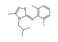 N-(2,6-dimethylphenyl)-4-methyl-3-(2-methylpropyl)-1,3-thiazol-2-imine结构式