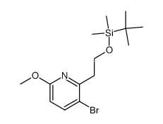 5-bromo-4-(2-(tert-butyldimethylsilanyloxy)ethyl)-6-methoxypyridine结构式
